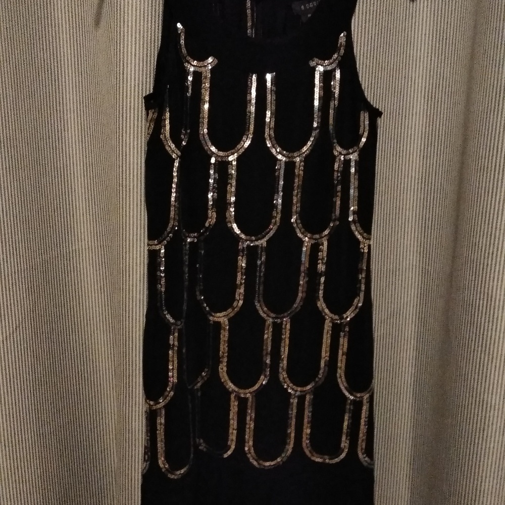 B.Darlin Black and silver cocktail dress